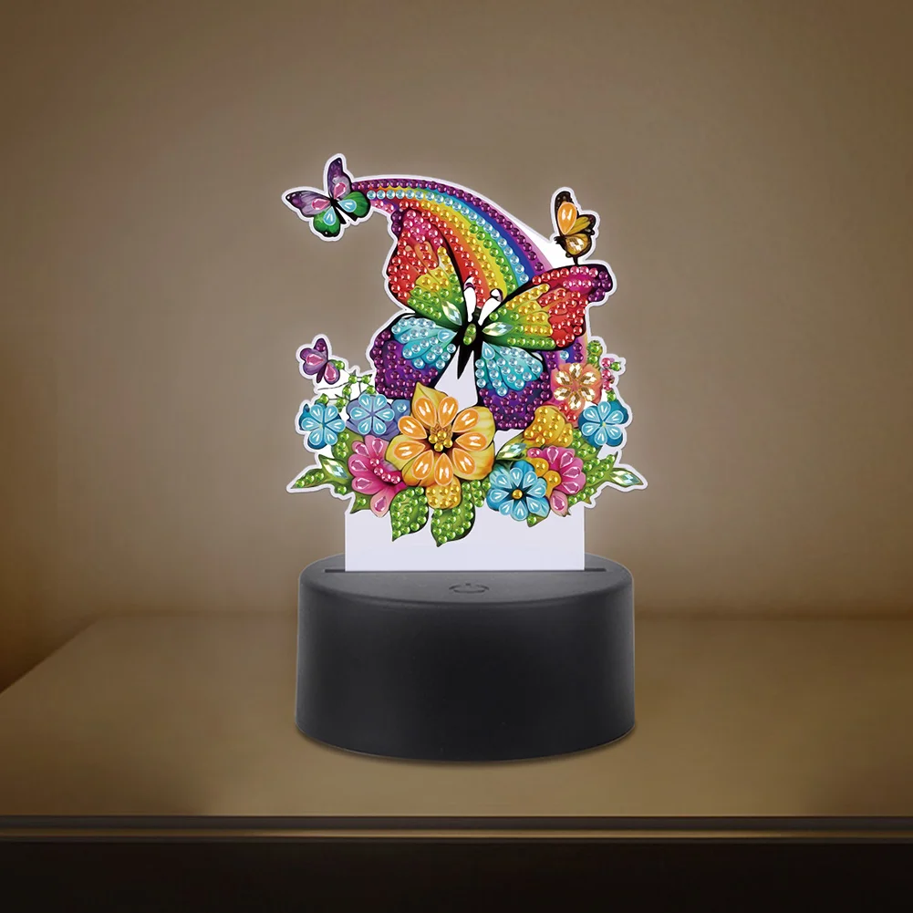 5D DIY Butterfly Diamond Painting Night Light Diamond Painting Lamp