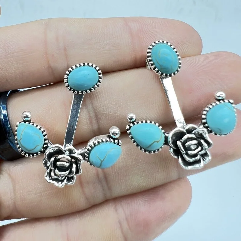 Elegant Women Daisy Flower Drop Earrings For Girl Ethnic Fashion Metal Blossoms Petals Small Dangle Earrings Wedding Jewelry