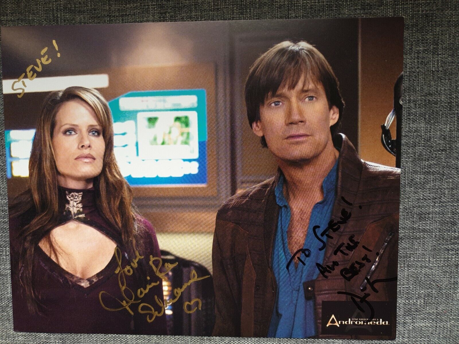 Android cast,dedicated steve genuine hand signed10x8 Photo Poster painting coa 1534