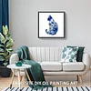 (US Only)Paint By Numbers Kit On Canvas DIY Oil Art Cat Home Wall Decor40x40cm