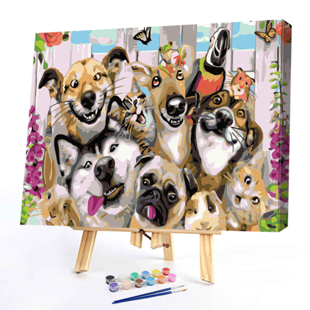 

40*50CM Paint By Numbers-Dog Cat, 501 Original