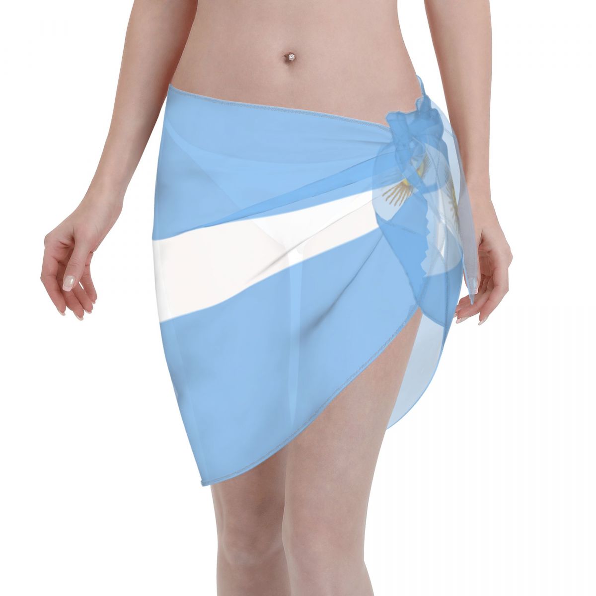 Argentina Flag Women Short Sarongs Beach Bikini Wraps
