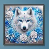 Diamond Painting-DIY Crystal Rhinestone Snowy Wolf