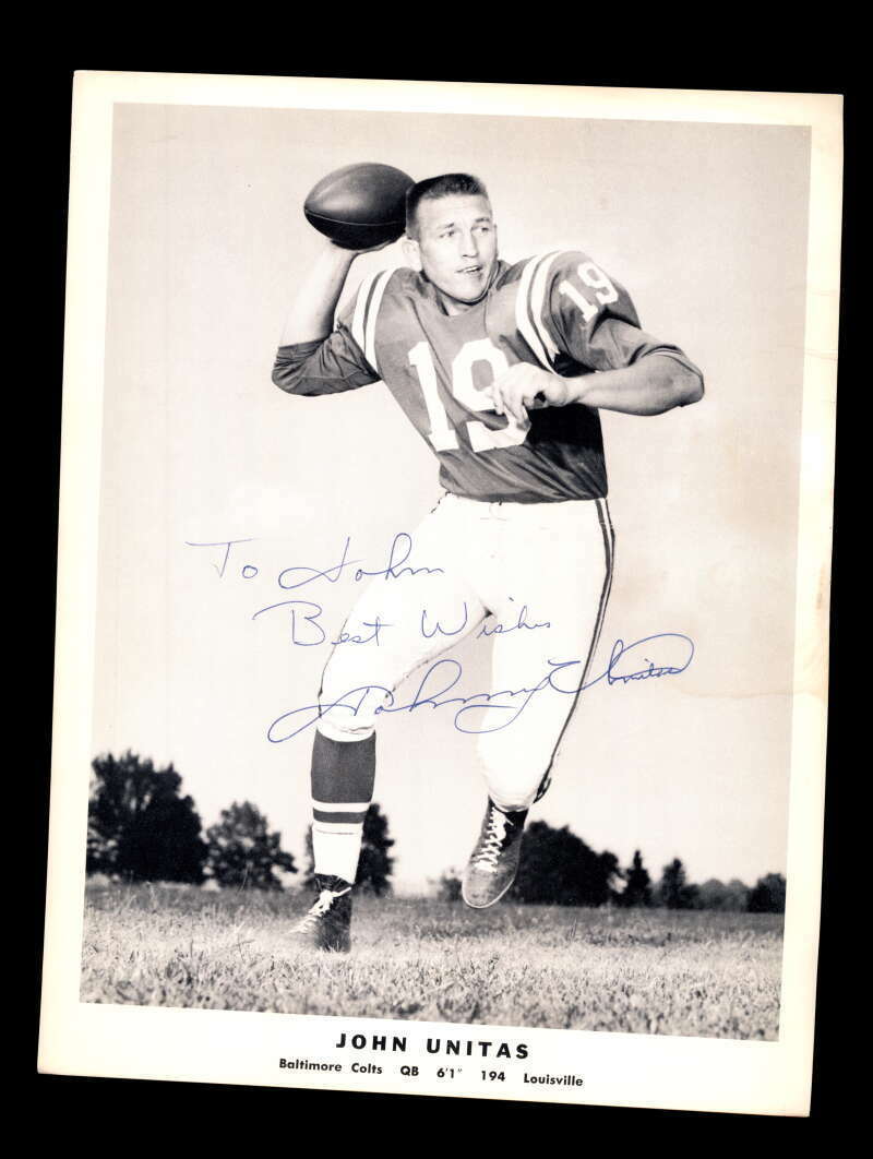 Johnny Unitas PSA DNA Coa Signed Vintage 8x10 Autograph Photo Poster painting