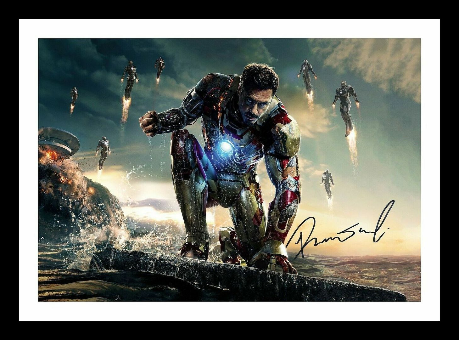 Robert Downey Jr - Iron Man Autograph Signed & Framed Photo Poster painting 3