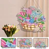 Diamond Painting Rabbit Basket Hanging Pendant With Light Strip