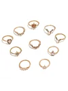 Retro Imitation Amber Joint Rings
