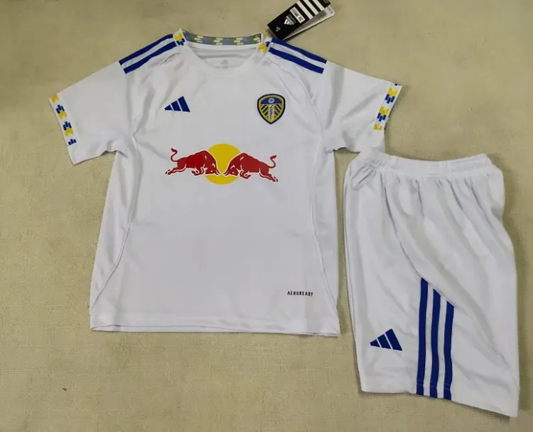 2025-26 Leeds United Home Kids Kit