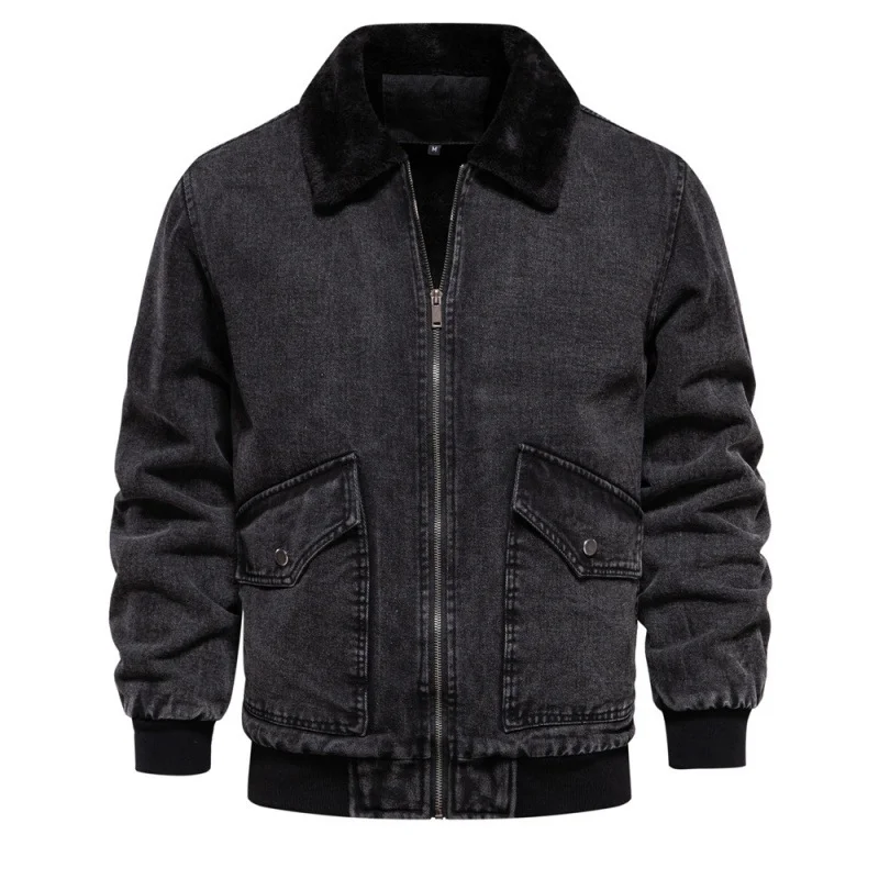 Men's Denim Thickened Cotton Jacket Outwear
