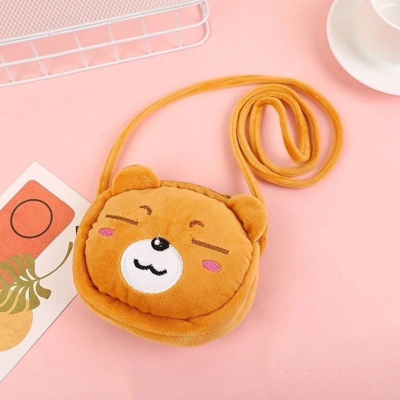 Kid’s Small Plush Rabbit Cat Elephant Cute Zipper Crossbody Bag