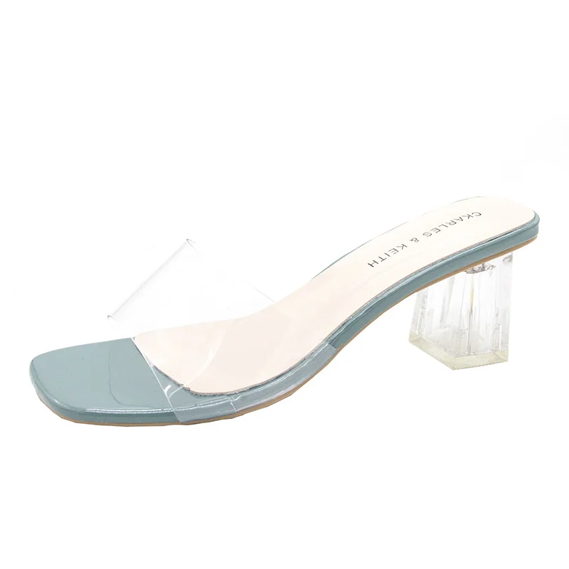 Breakj Breakj Spring And Summer New Seaside Vacation Coarse And Transparent Sandals Female Fairy Breeze Cool Drag Lady High