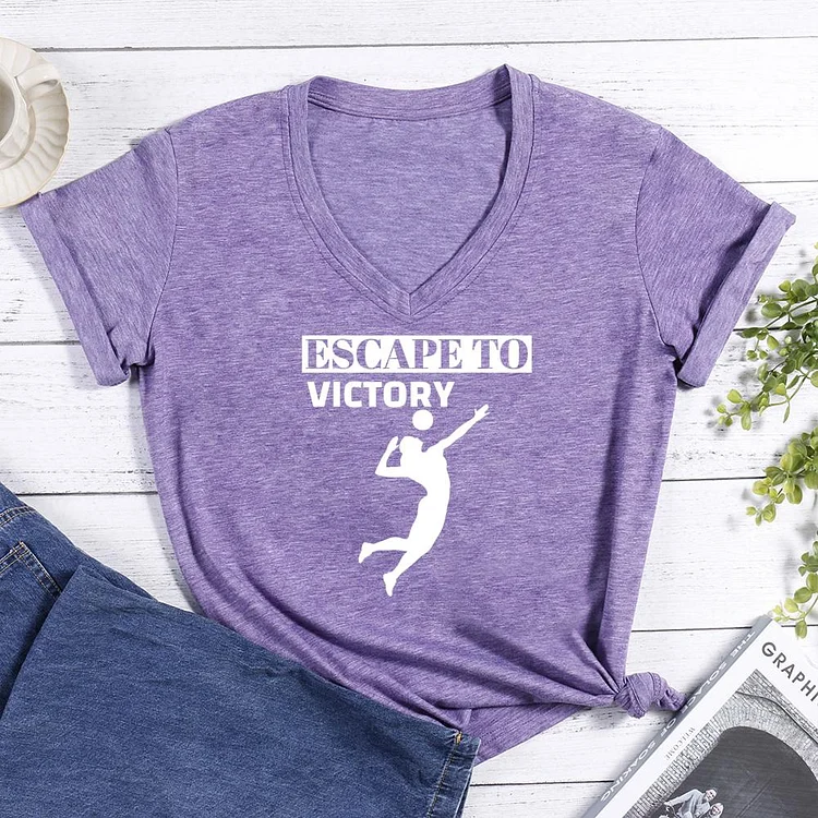 volleyball V-neck T Shirt-Annaletters
