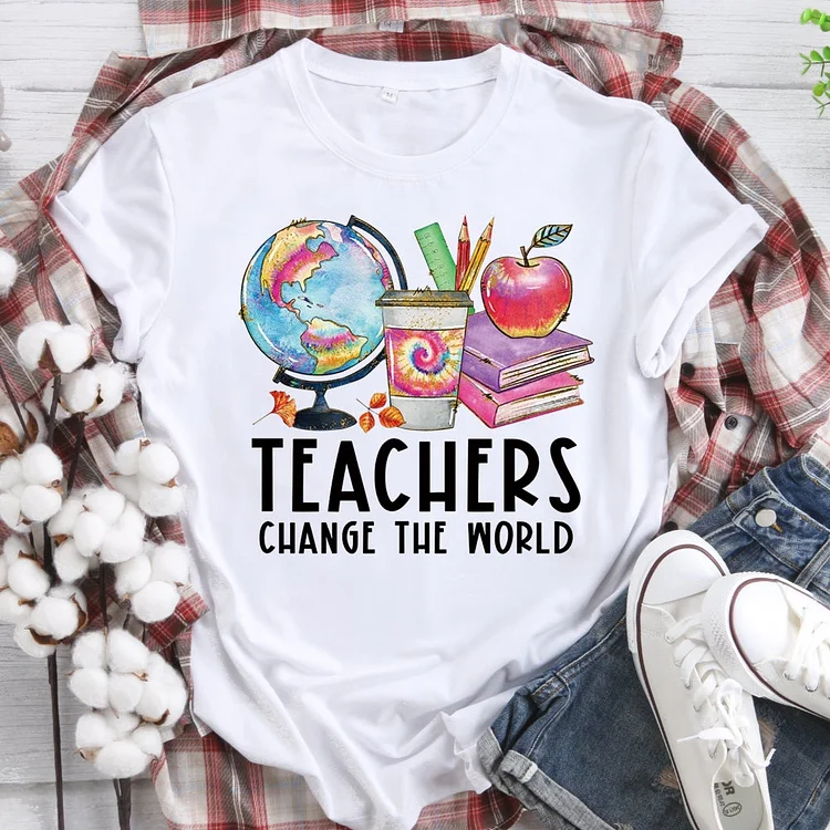 Teachers Change The World T-shirt Tee-07036