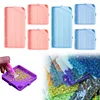 (US Only)6Pcs Diamond Art Tray Rhinestone Sorting Tray Diamond Painting Tray (Pink Blue)