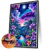 For&ecirc;t de nuit-peinture au diamant rond-50 * 70cm-grande taille