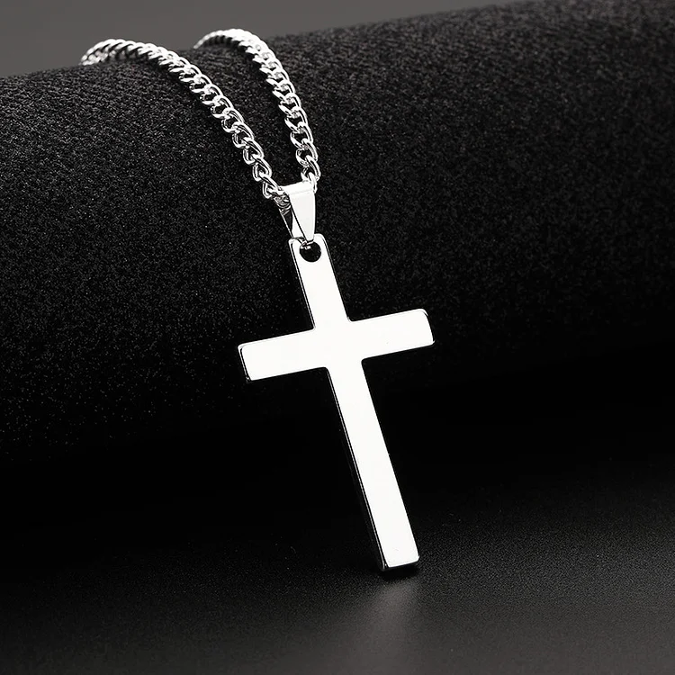 BrosWear Men'S Personalized Cross Necklace