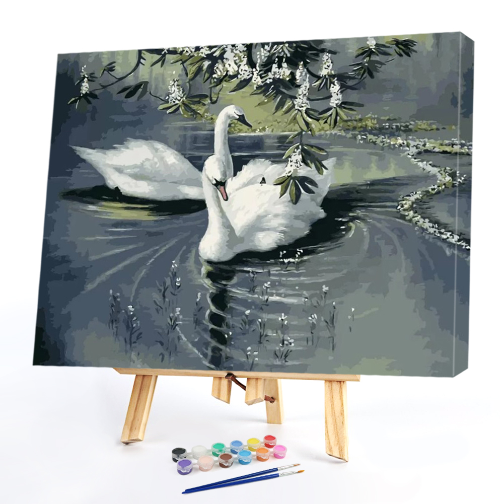 

40*50CM Paint By Numbers-Swan Love, 501 Original