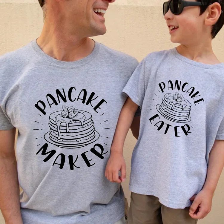 Pancakes Shirt, Pancake Maker Shirt, Matching Shirt, Dad and Baby matching Shirts, Fathers Day Tee, Funny Matching Tee, Dad Son Matching tee