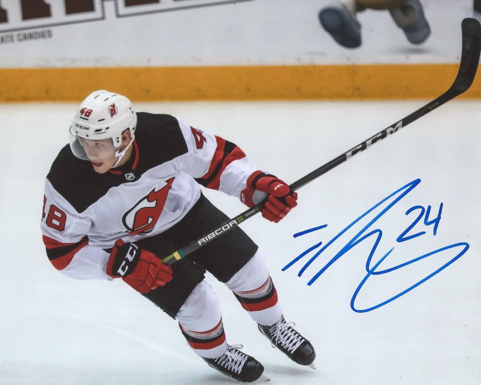 Ty Smith Signed 8x10 Photo Poster painting New Jersey Devils Autographed COA