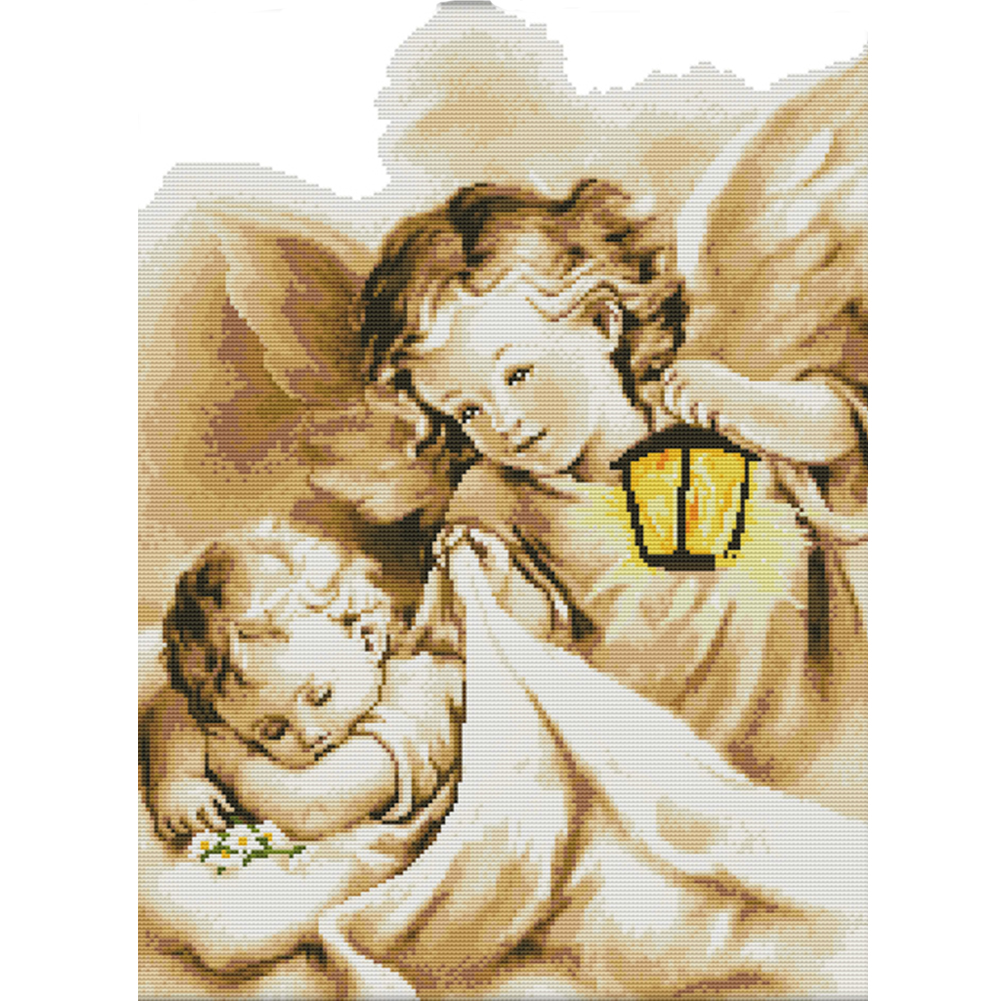 

Dream Angels - 14CT Stamped Cross Stitch - 41*52CM, 501 Original