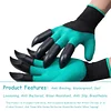Gardening Gloves with Claws,Gardening Gloves,Gardening Durable Nylon for Easy Digging and Planting, Ideal for Agricultural Work and Yard Maintenance