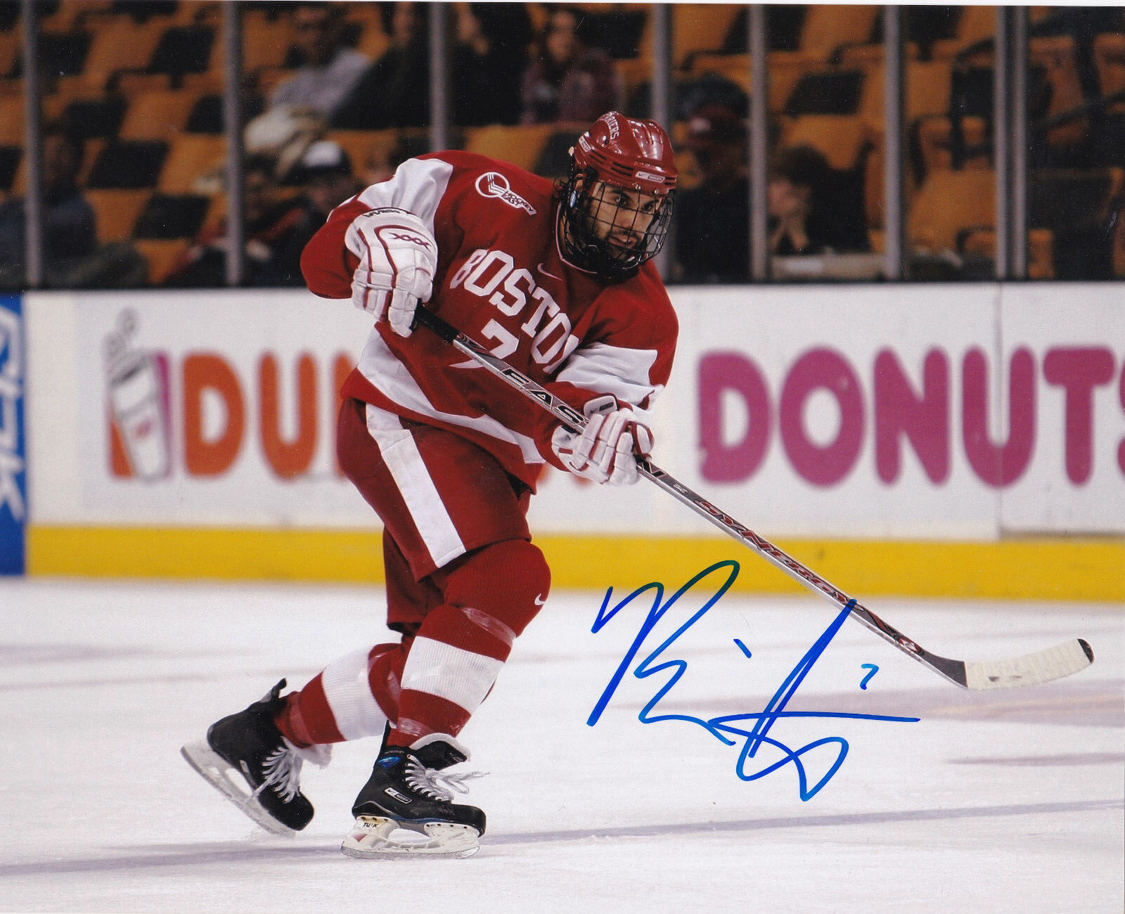 Brian Strait Boston University Hockey Autographed Photo Poster painting