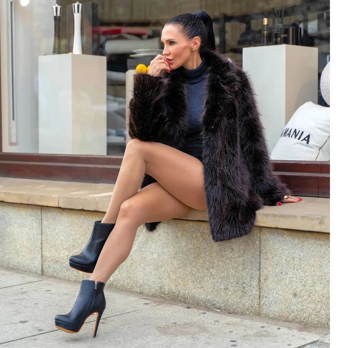 120mm Women's Platform Fashion Bianca Booty Heels-vocosishoes