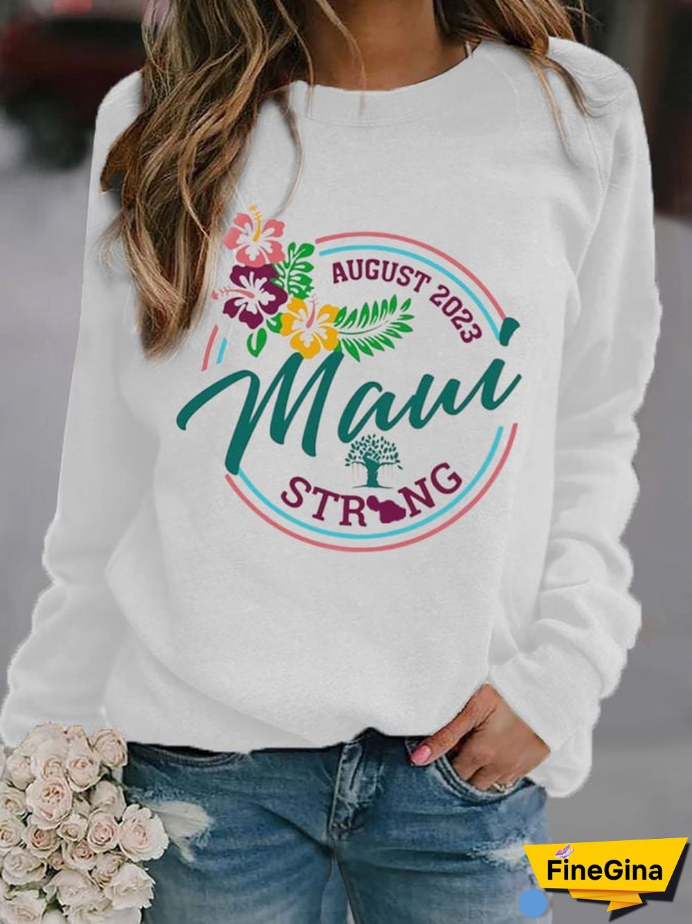 Women'S Maui Strong Print Casual Print Sweatshirt