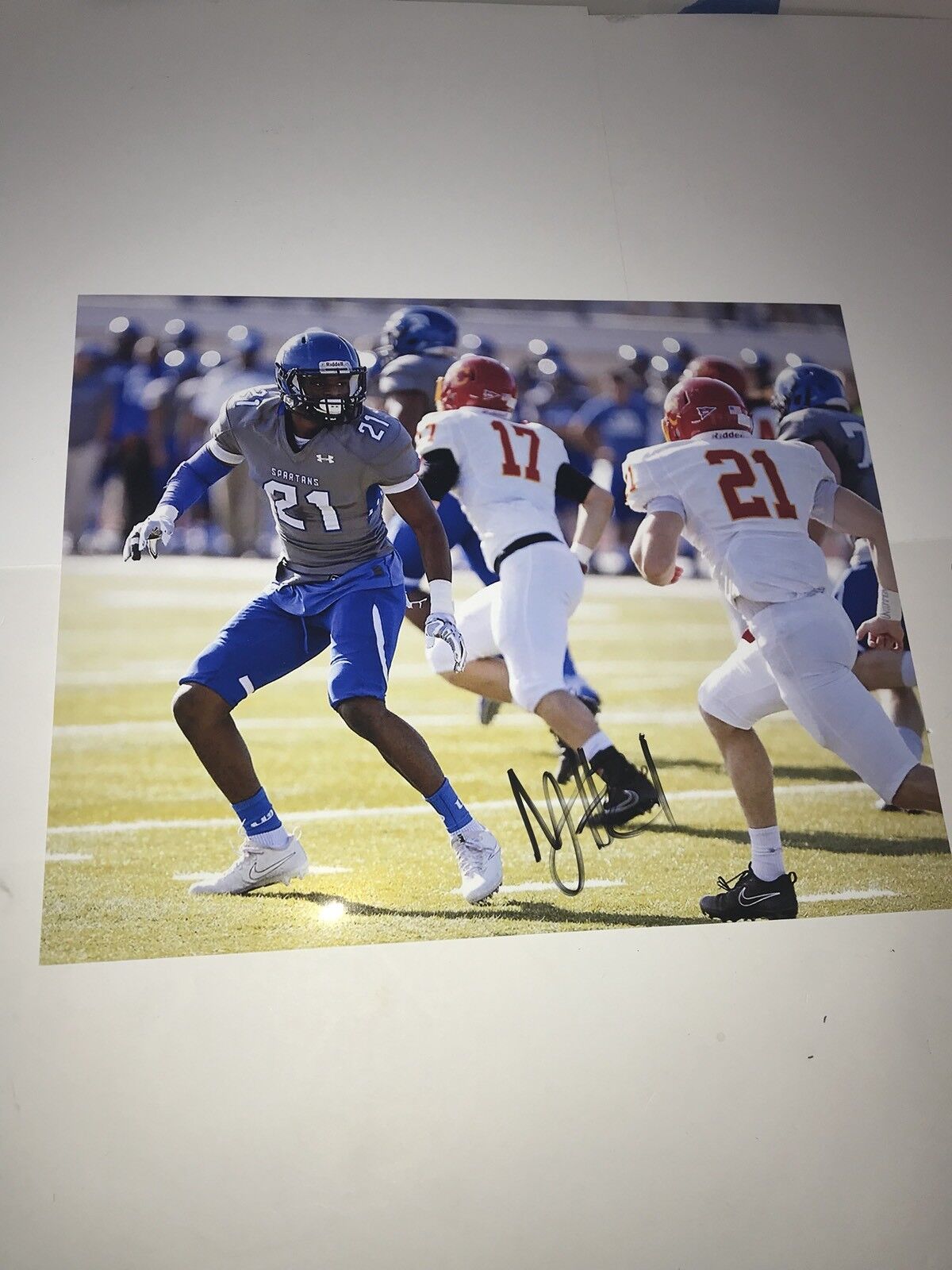 Michael Joseph Dubuque Spartans hand signed autographed 8x10 football Photo Poster painting B