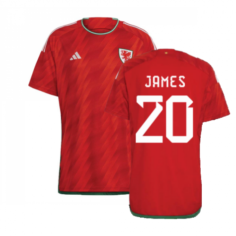 Maillot Wales Daniel James 20 Domicile Coupe du monde 2022