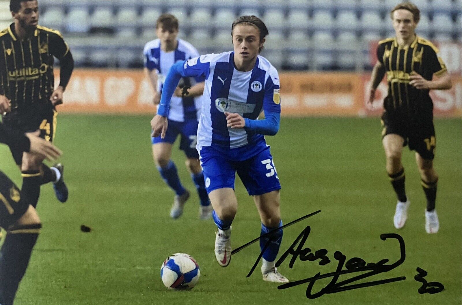 Thelo Aasgaard Genuine Hand Signed Wigan Athletic 6X4 Photo Poster painting 2