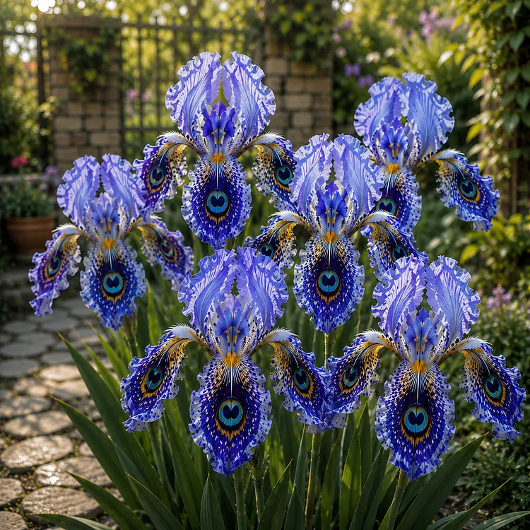 🦚 Peacock Eye Iris Bulbs &mdash; 🌸Blooms Everyone Stops to Admire
