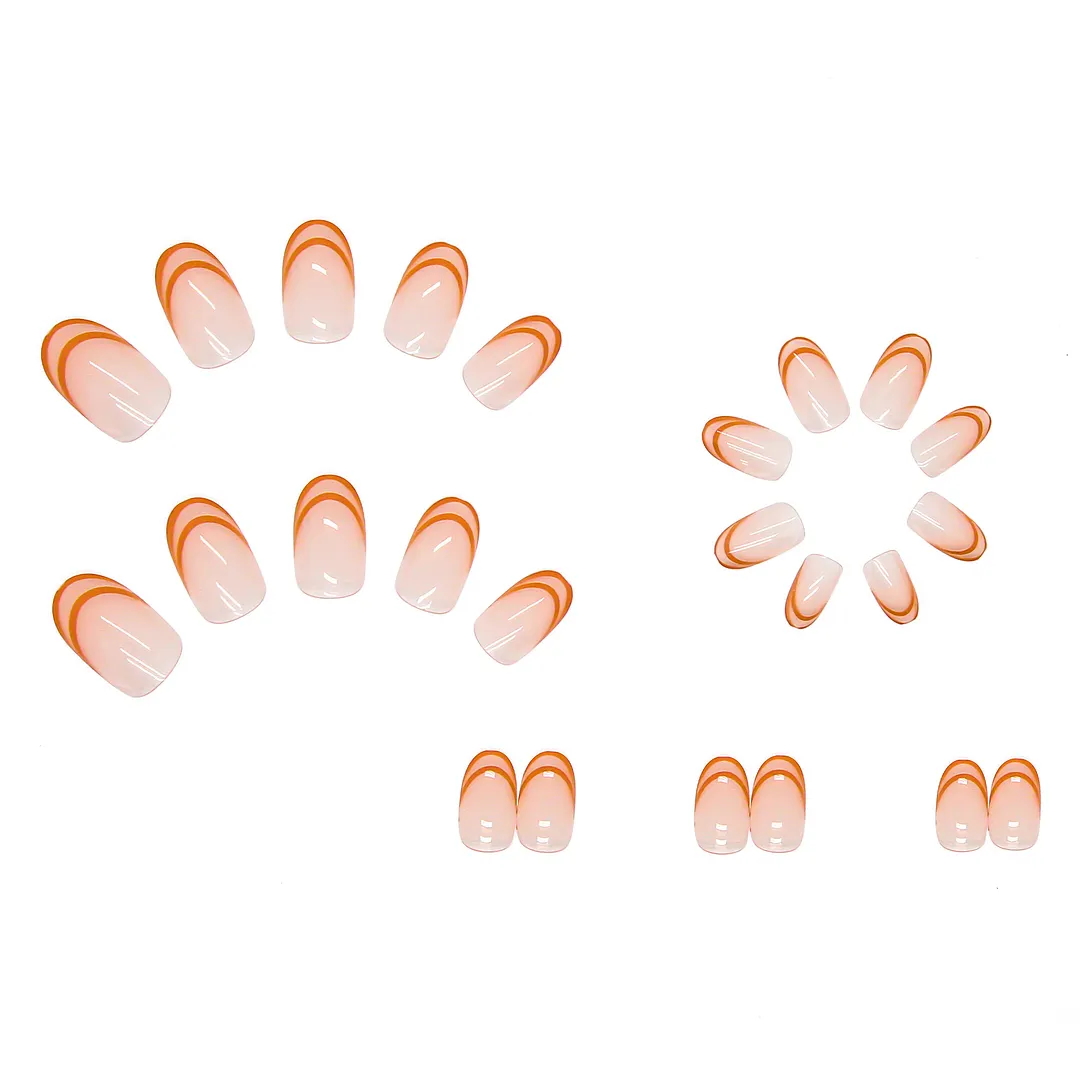 Churchf Churchf Nail Wear Nail False Round Nail Line Nail Paste Nail Paste Nail Finished Nail Patch