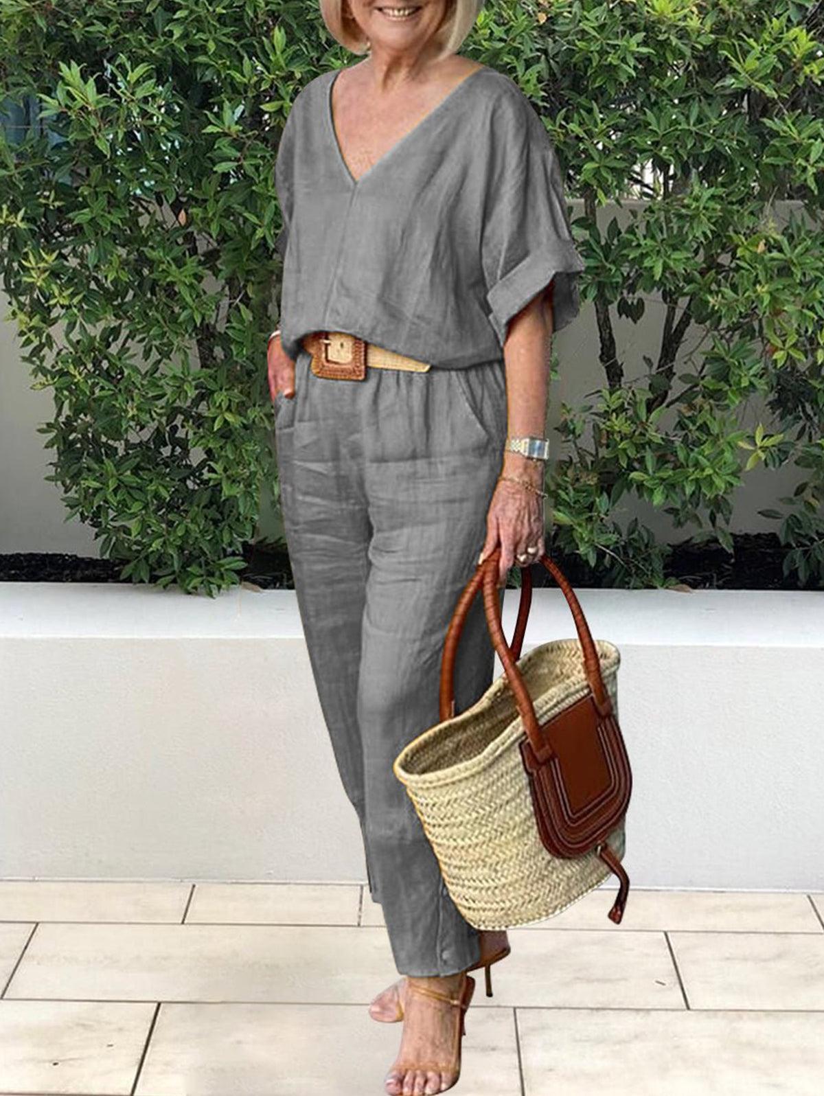Women's Casual Loose Top And Pants Set