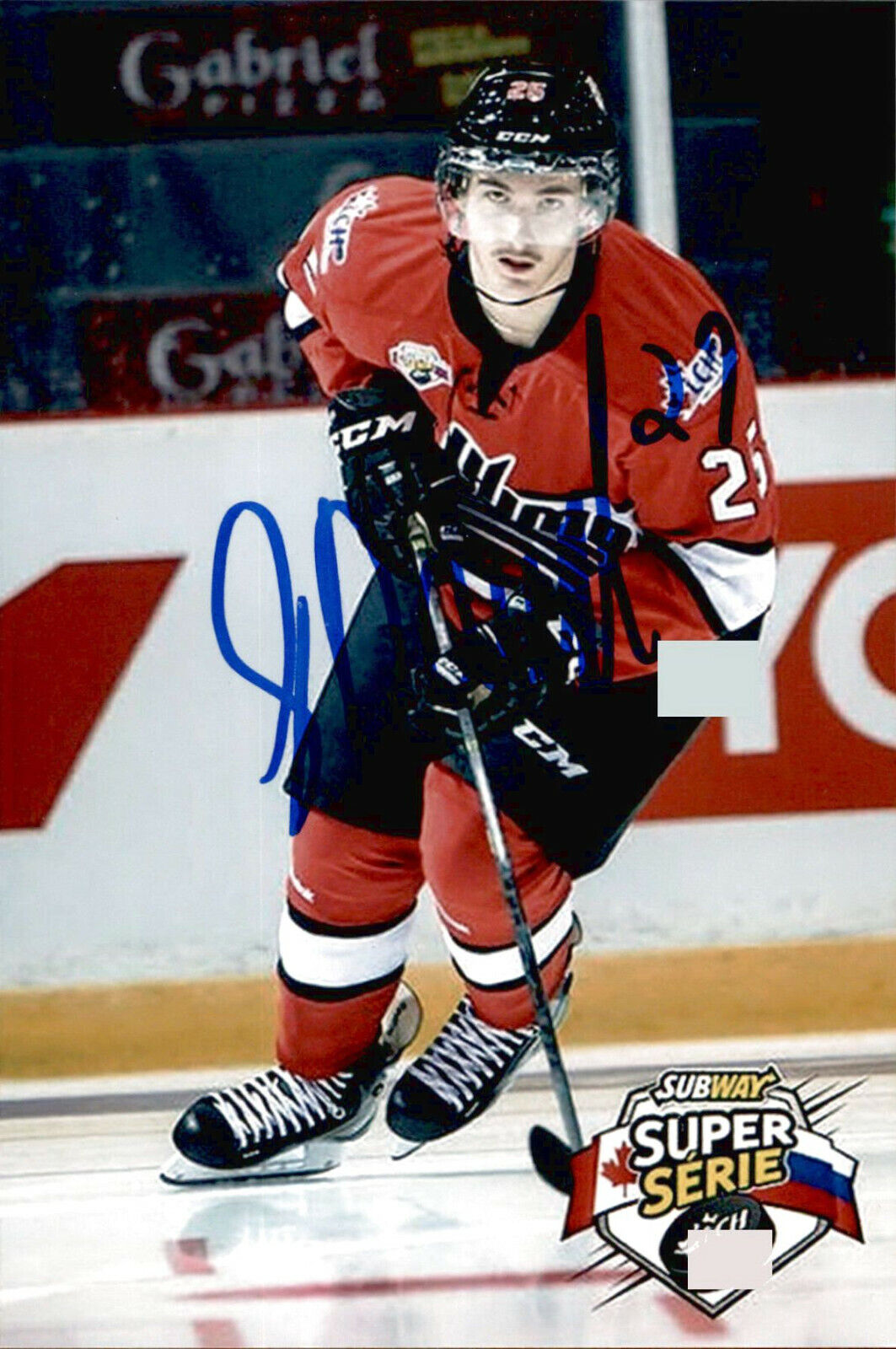 Laurent Dauphin SIGNED 4x6 Photo Poster painting ARIZONA COYOTES / SUBWAY SUPER SERIES