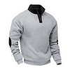 Men's Loose Casual Fleece Stand Collar Long Sleeve Sweatshirt by Inlyline