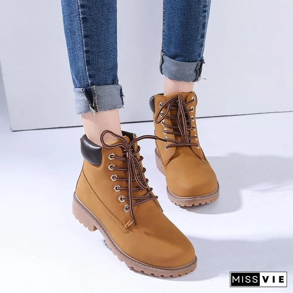 Vintage Martin Boots Lace-up Round Toe