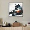 Framed Cat Scenery Silhouette-Paint by Numbers Acrylic Painting 40*40cm(HOT)