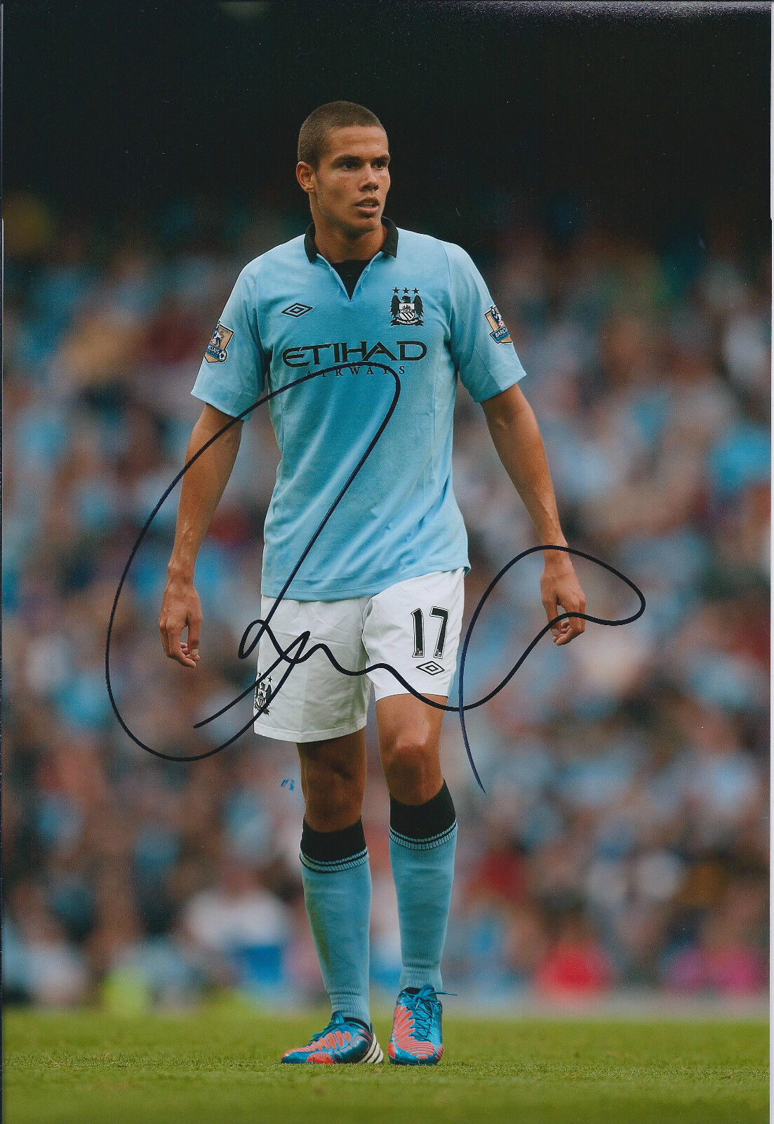 Jack Rodwell SIGNED ENGLAND 12x8 Photo Poster painting AFTAL Autograph COA Manchester CITY RARE