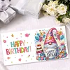 6Pcs Diamond Painting Birthday Gnome Diamond Painting Greeting Card for Adults Beginners