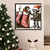 (50*50cm)Christmas Robot Dog - Full Round Drill Diamond Painting