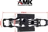 AMK RC Frame 313mm Wheelbase Metal Chassis Frame with 2 Speed Transmission Reversed Front Axle for 1/10 RC Crawler Axial SCX10 II 90046 EX86100