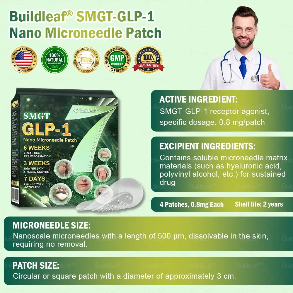 	Buildleaf&reg; SMGT-GLP-1 Nano Microneedle Patch with Collagen Peptides &Matrixyl 3000