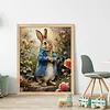 Rose Shirt Rabbit Full 18CT DIY Stamped Cross Stitch Kits for Adults Home Decor 40x50cm