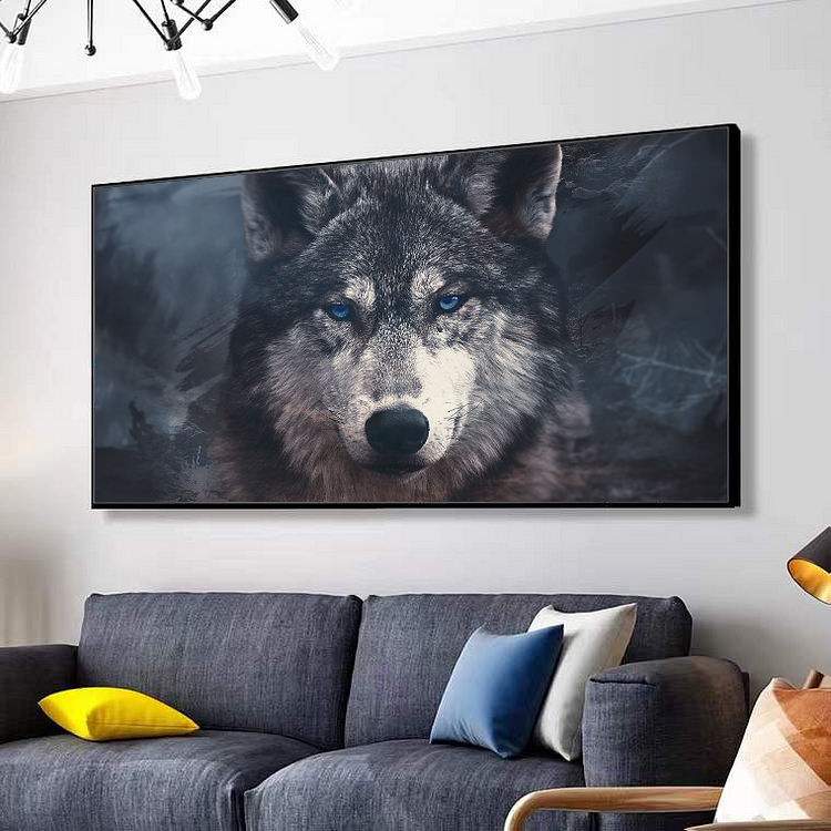 Large wolf's gaze Canvas Wall Art LYW varity-store