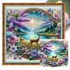 (Multi-Style) Flower Animal-18CT Stamped Cross Stitch  30*30cm/11.81*11.81in