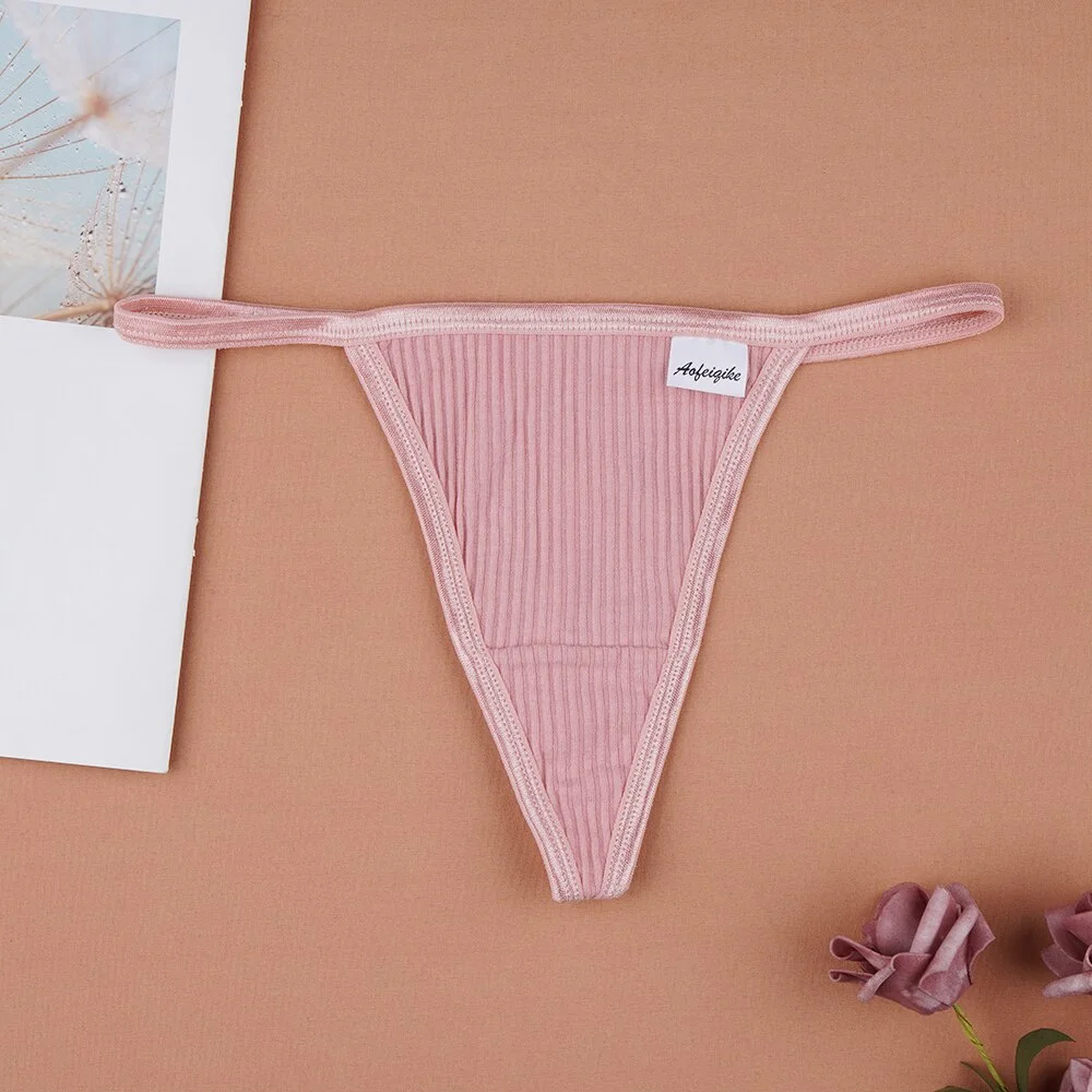 Billionm Thongs Women Sexy G-string Exotic Apparel Panties Girl Underpants Low Rise T Back Panties Female Solid Lingerie Panty