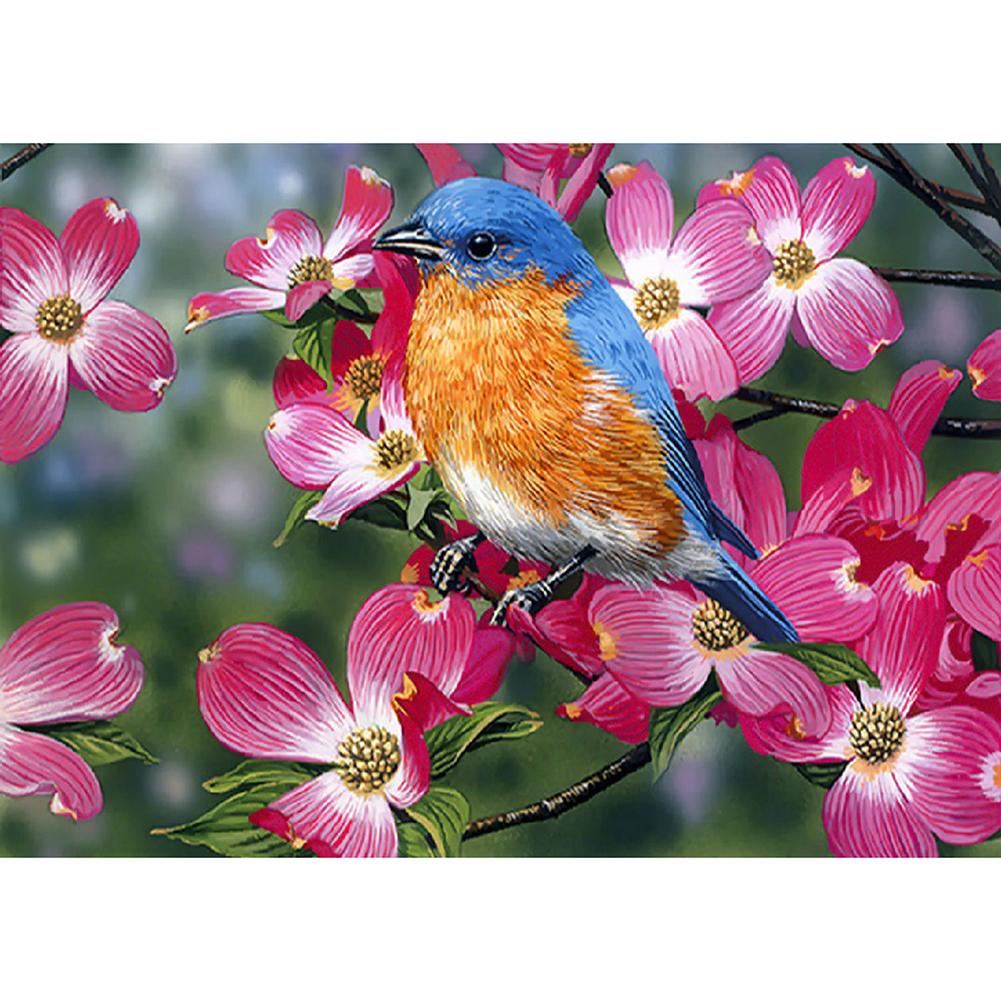 

40*30CM-Round Drill Diamond Painting-Flowers Bird, 501 Original