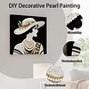 (25x25cm)DIY Pearl Painting Framed Handmade Pearl Material Art Kit Living Room Decor