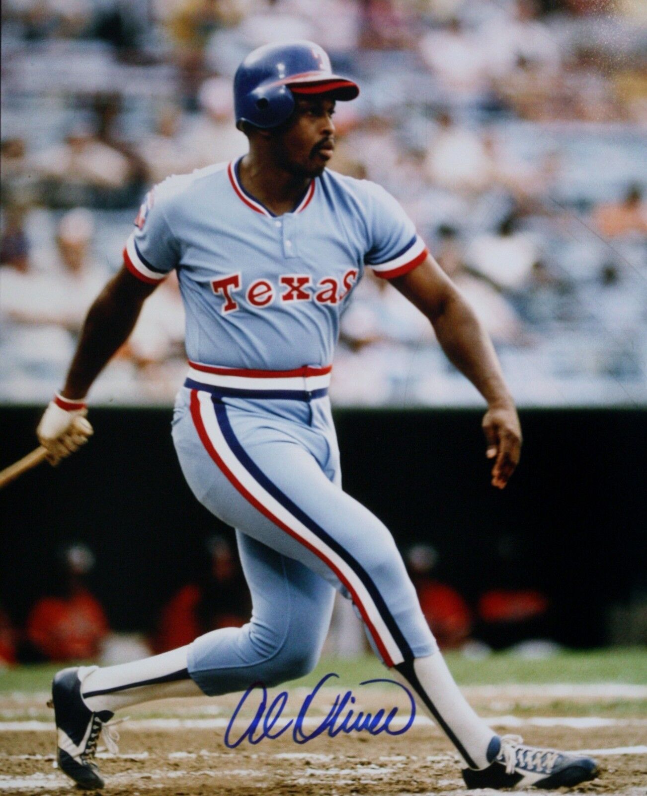 Autographed Al Oliver Texas Rangers 11x14 Photo Poster painting - COA